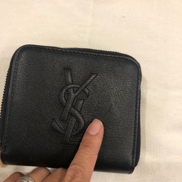 Yves Saint Laurent Black Wallet with Gold Accent - Picture 8 of 10